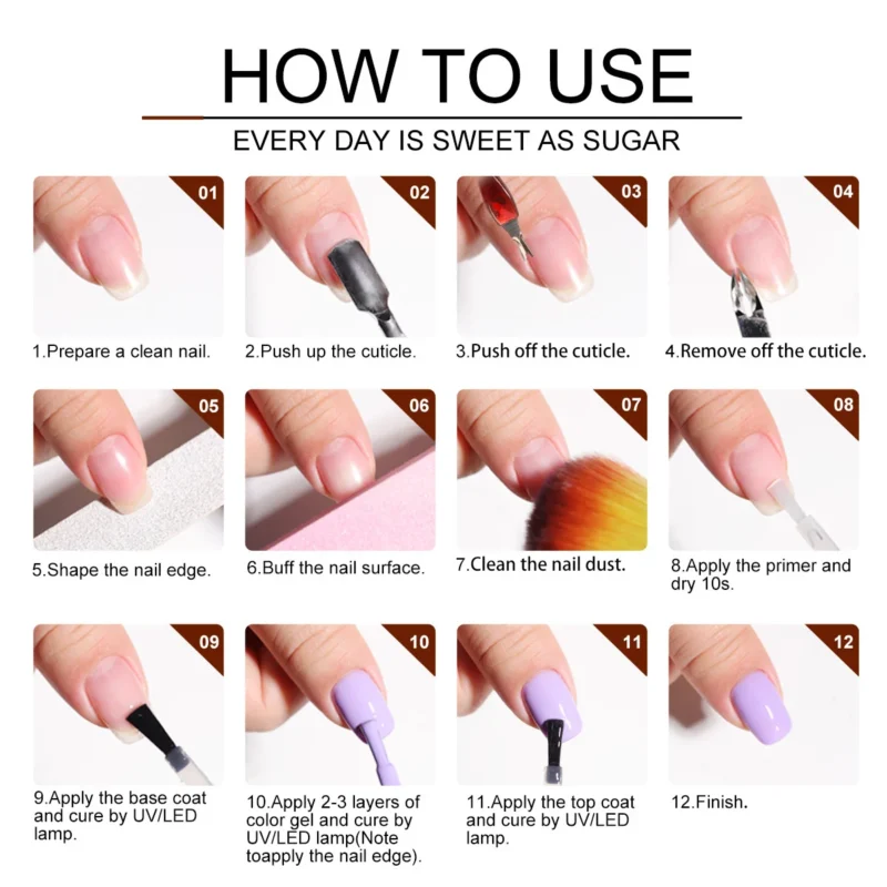 Limegirl Gel Nail Polish Set 7 Colors Spu895794342487 5