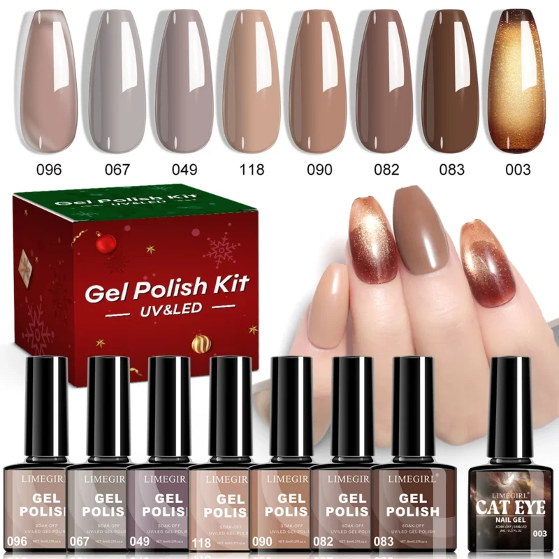 Limegirl Gel Nail Polish Set Cat Eye Christmas Soak Off Spu970292153263 3