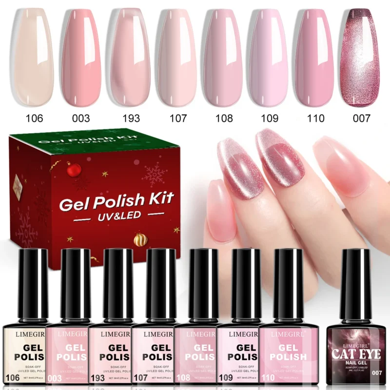 Limegirl Gel Nail Polish Set Cat Eye Christmas Soak Off Spu970292153263 5