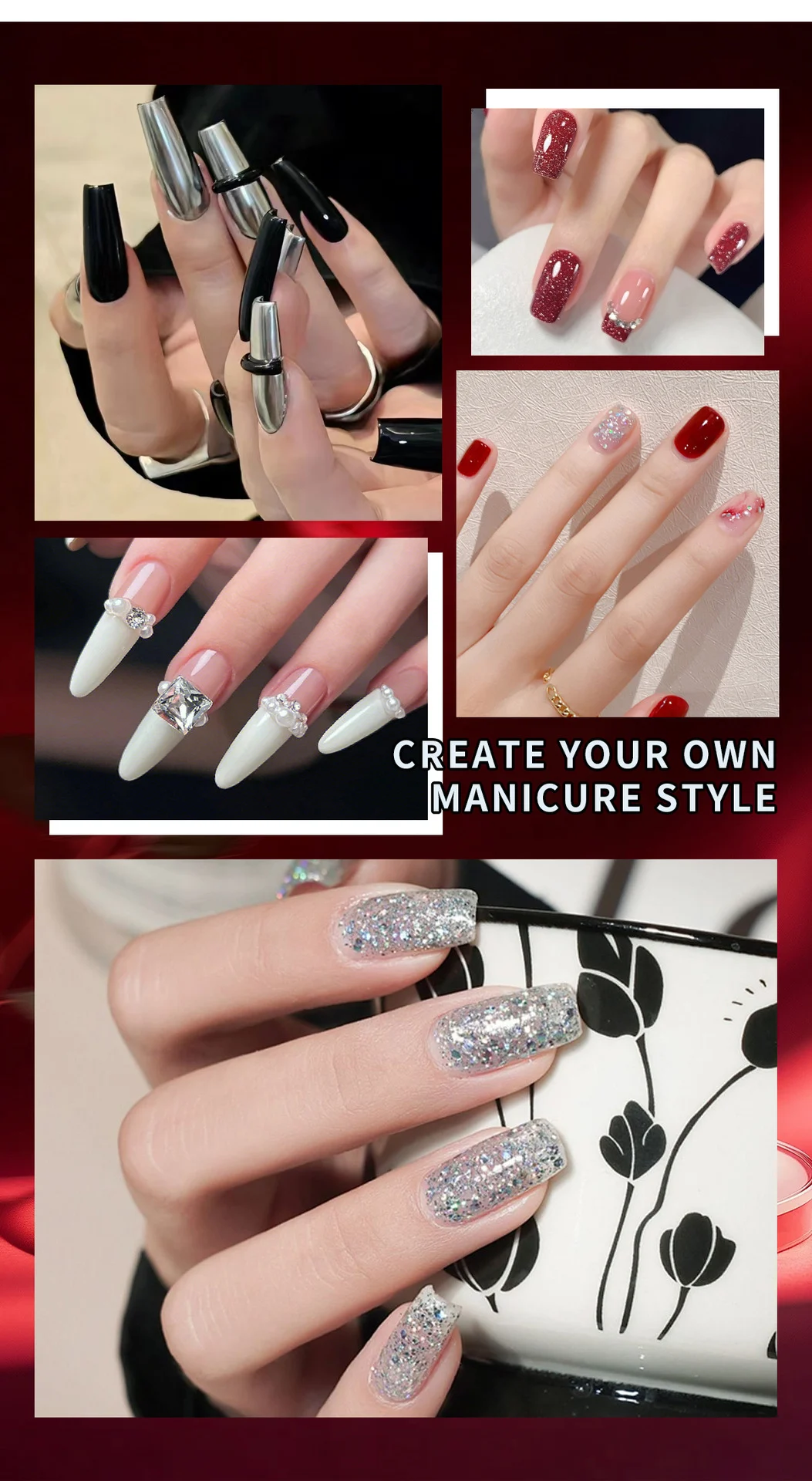 LIMEGIRL Gel Nail Polish Set - 6 Colors Christmas & Cat Eye Soak Off UV LED Nail Art Kit (8ml) 15 limegirl gel nail polish set cat eye christmas soak off spu970292153263 desc 15