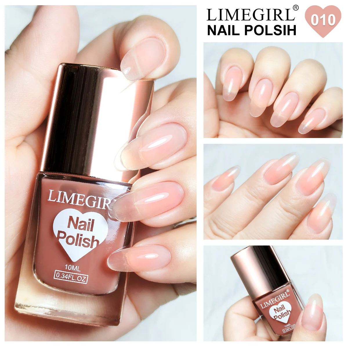 Gel Nail Polish LIMEGIRL Soak Off UV LED Varnish 10ml - High Saturation Solid Colors & Diamond Glitter 10 limegirl gel nail polish soak off 10ml spu911237354355 desc 10