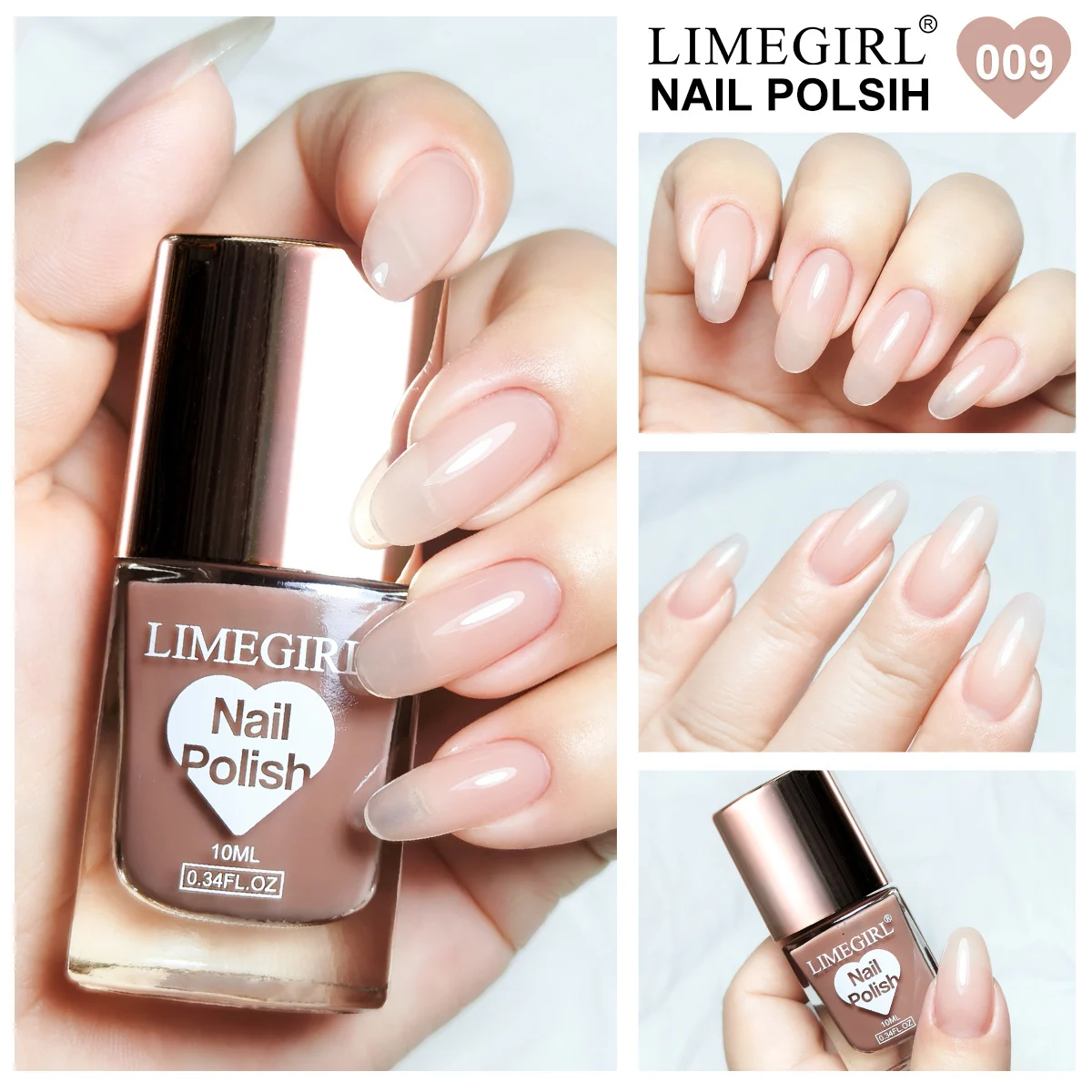 Gel Nail Polish LIMEGIRL Soak Off UV LED Varnish 10ml - High Saturation Solid Colors & Diamond Glitter 9 limegirl gel nail polish soak off 10ml spu911237354355 desc 9