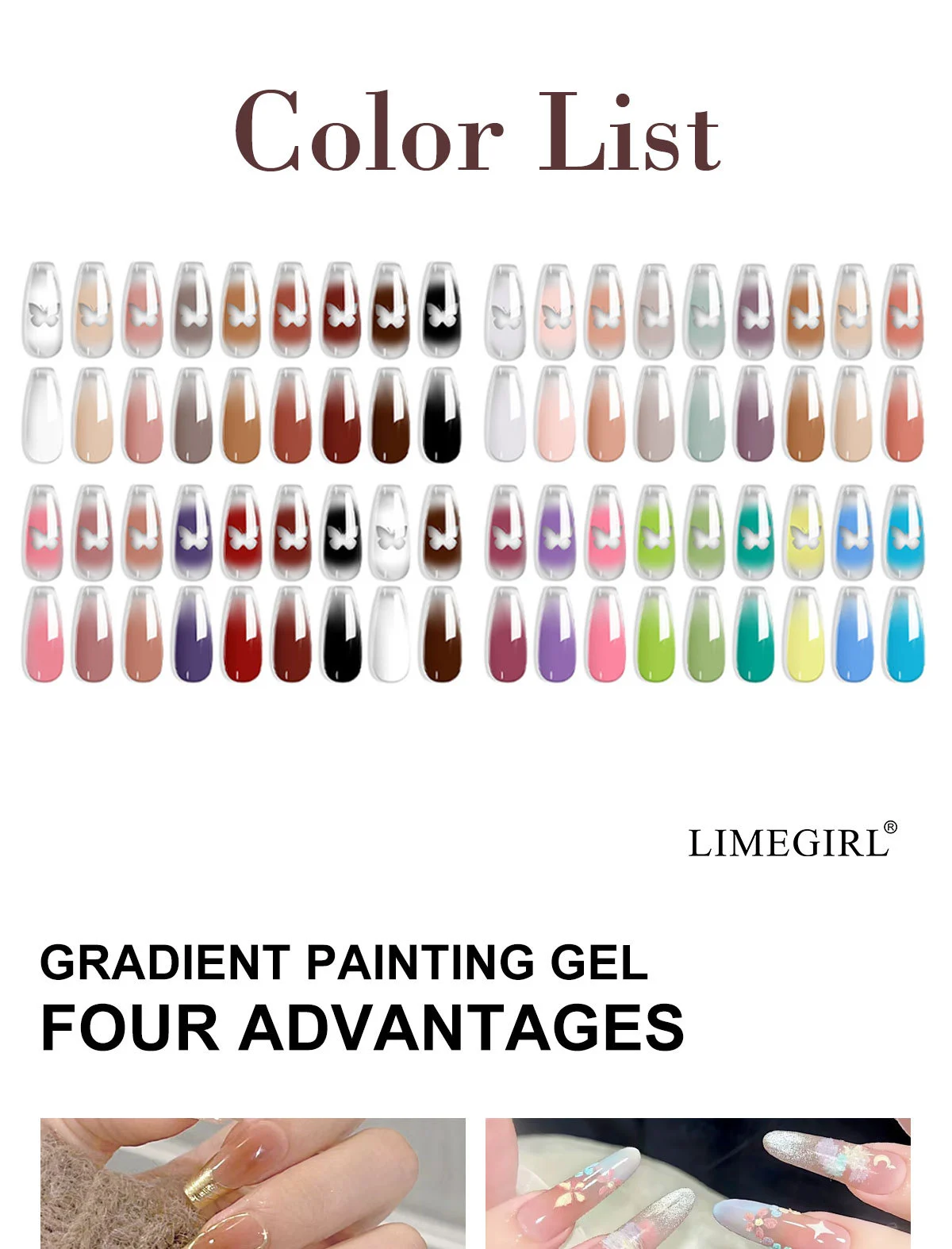 Gradient Painting Gel Set 9-Color Solid Nail Art Palette for Ombre and Aura Nails 3 limegirl gradient painting gel set spu920952868002 desc 3