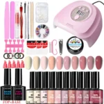 Nail Art Kit Limegirl Professional Gel Polish Set with UV LED Lamp and Manicure Tools