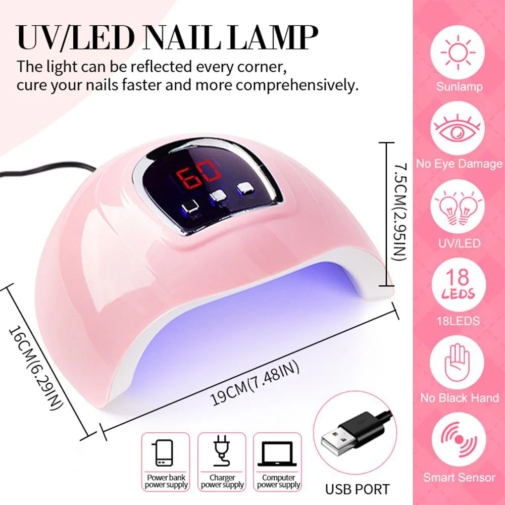 Nail Art Kit with UV LED Lamp and 12 Colors Gel Polish - Limegirl Professional Manicure Set with 4 Colors Poly Extension Gel and Nail Drill Pen 23 limegirl nail art kit uv lamp gel polish spu995379117878 desc 23