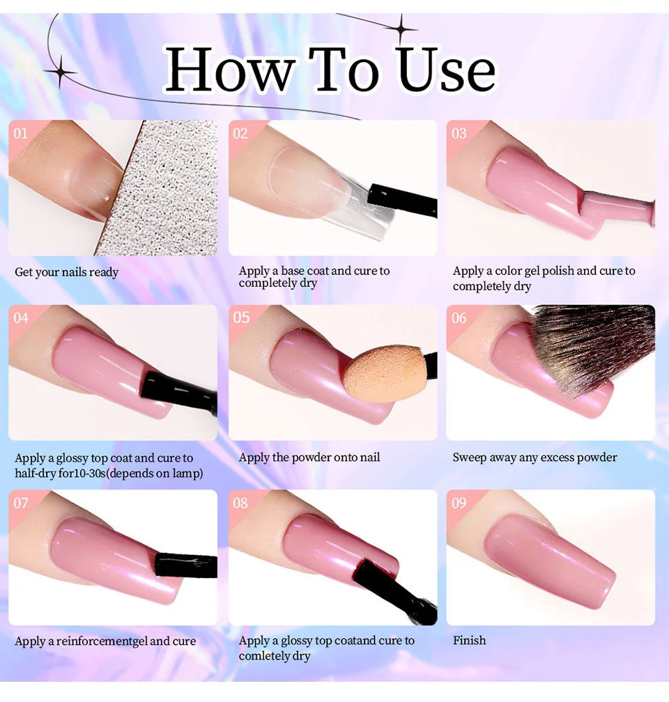 limegirl nail chrome powder aurora mirror effect spu1015431487160 desc 10