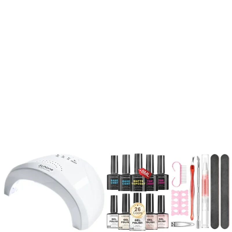 Limegirl Nail Gel Polish Kit Uv Light 26 Colors Spu1000169285535 6