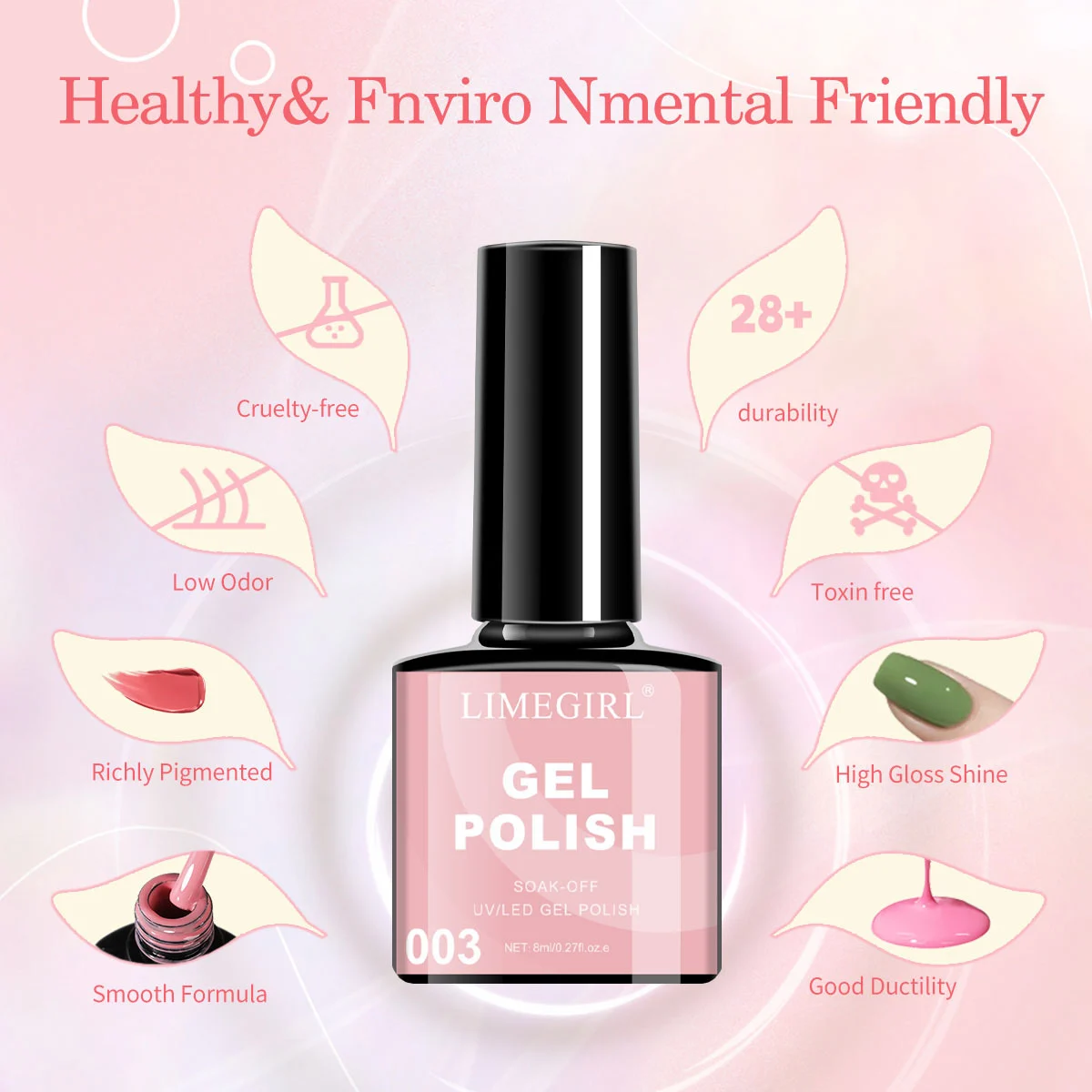 limegirl nail gel polish kit uv light 26 colors spu1000169285535 desc 15