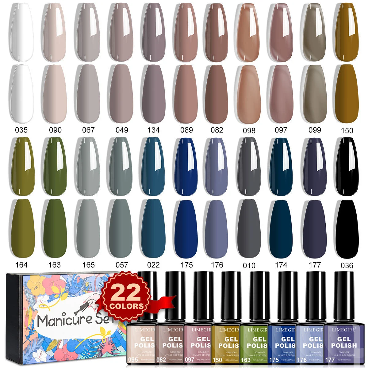 limegirl nail gel polish kit uv light 26 colors spu1000169285535 desc 7