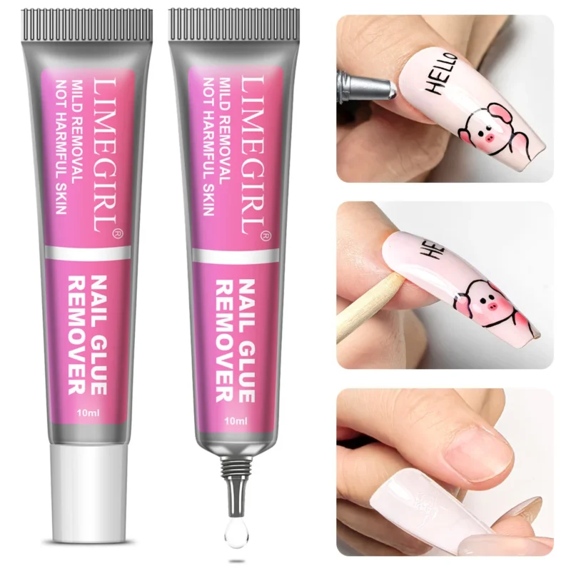 Nail Glue Remover for Press-on Nails and Jelly Gel - LIMEGIRL 10ml Quick & Gentle Debonder