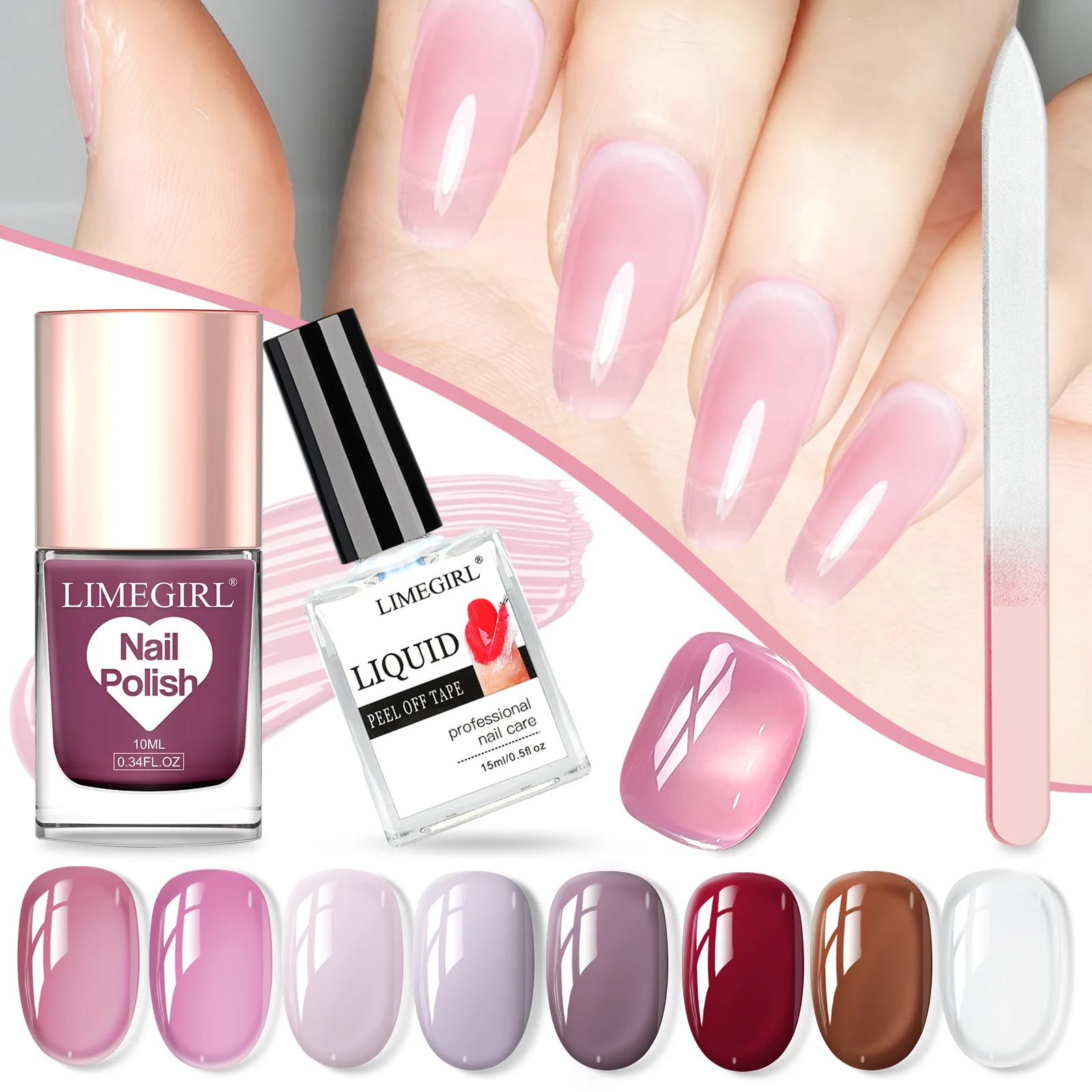 limegirl nude nail gel polish set spu941448266409 desc 2