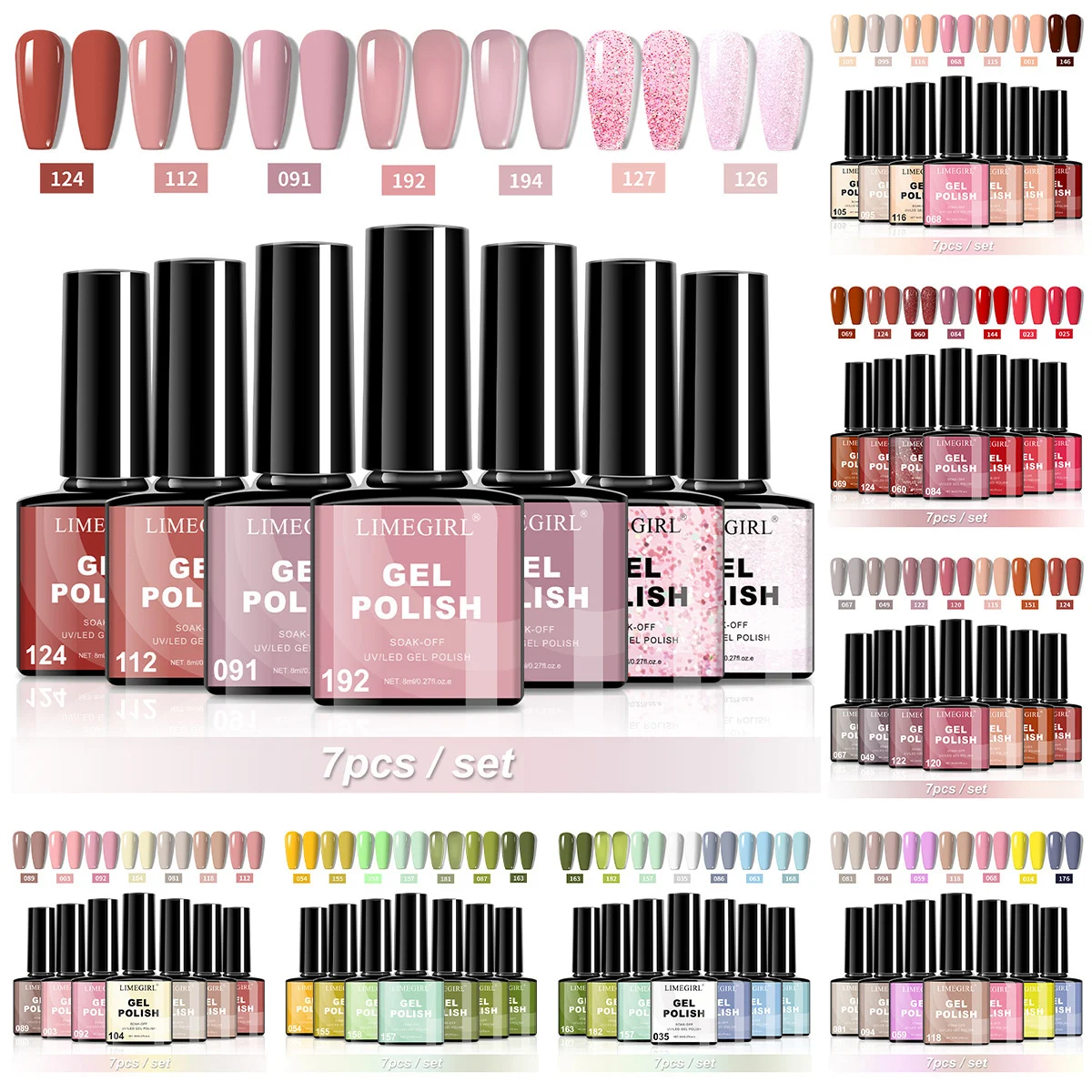 limegirl pink gel nail polish set spu934591212238 desc 6