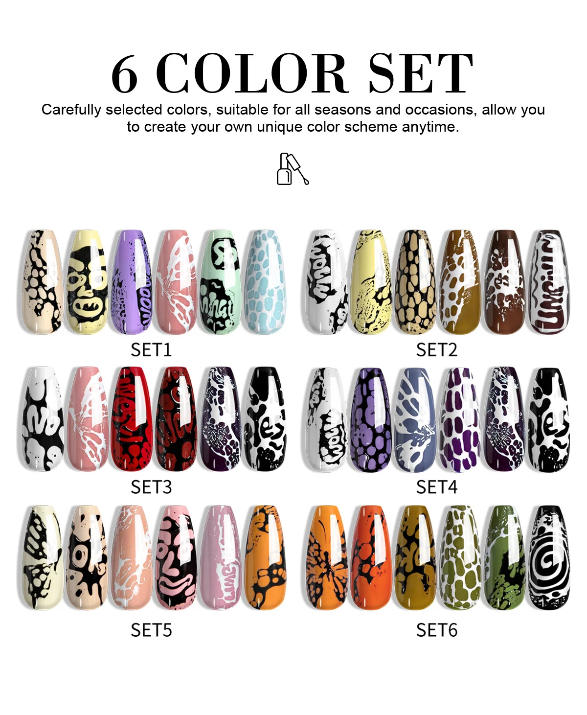 limegirl poke gel nail polish set texture art spu995208000705 desc 12