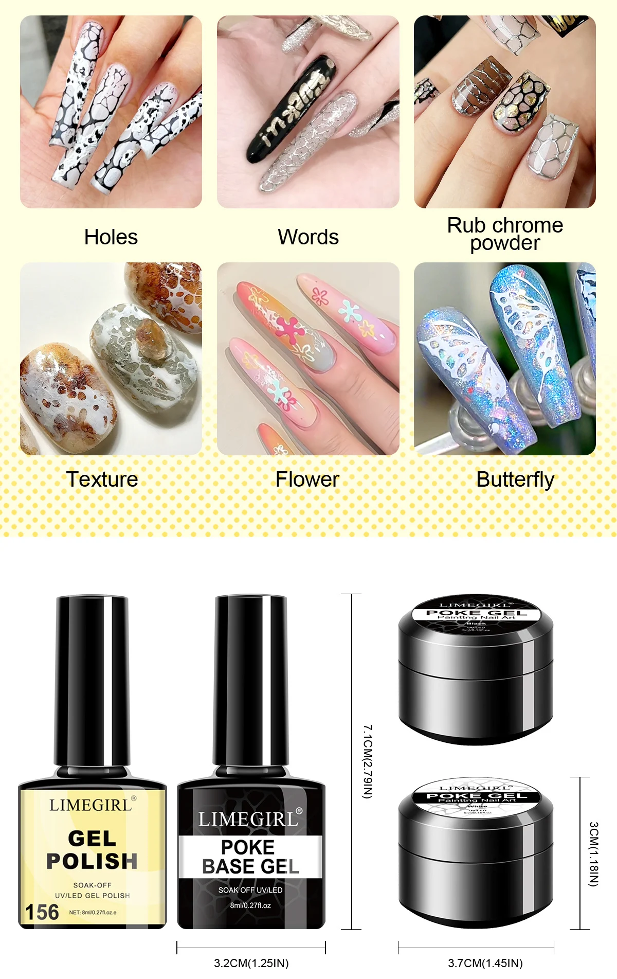 limegirl poke gel nail polish set texture art spu995208000705 desc 18