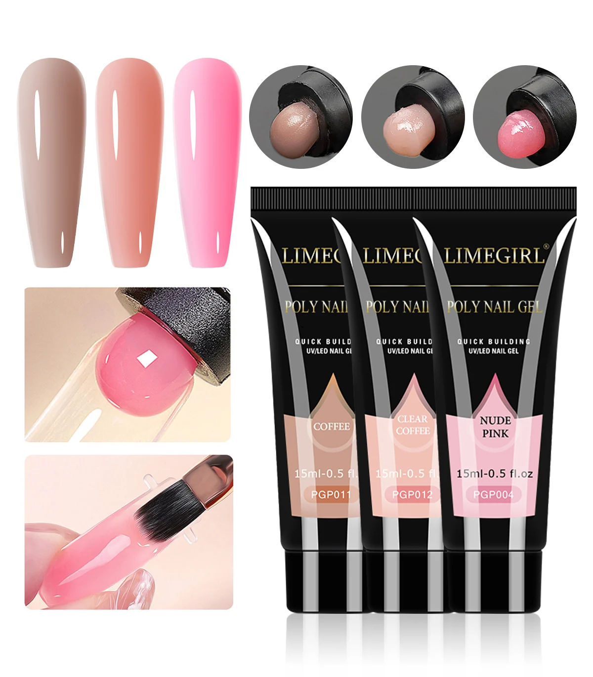 limegirl poly nail gel kit extension set spu1004622372176 desc 5