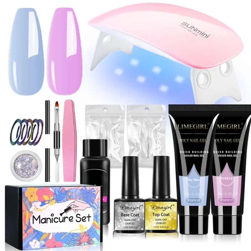 Limegirl Poly Nail Gel Kit Uv Lamp Set Spu997427967797 5