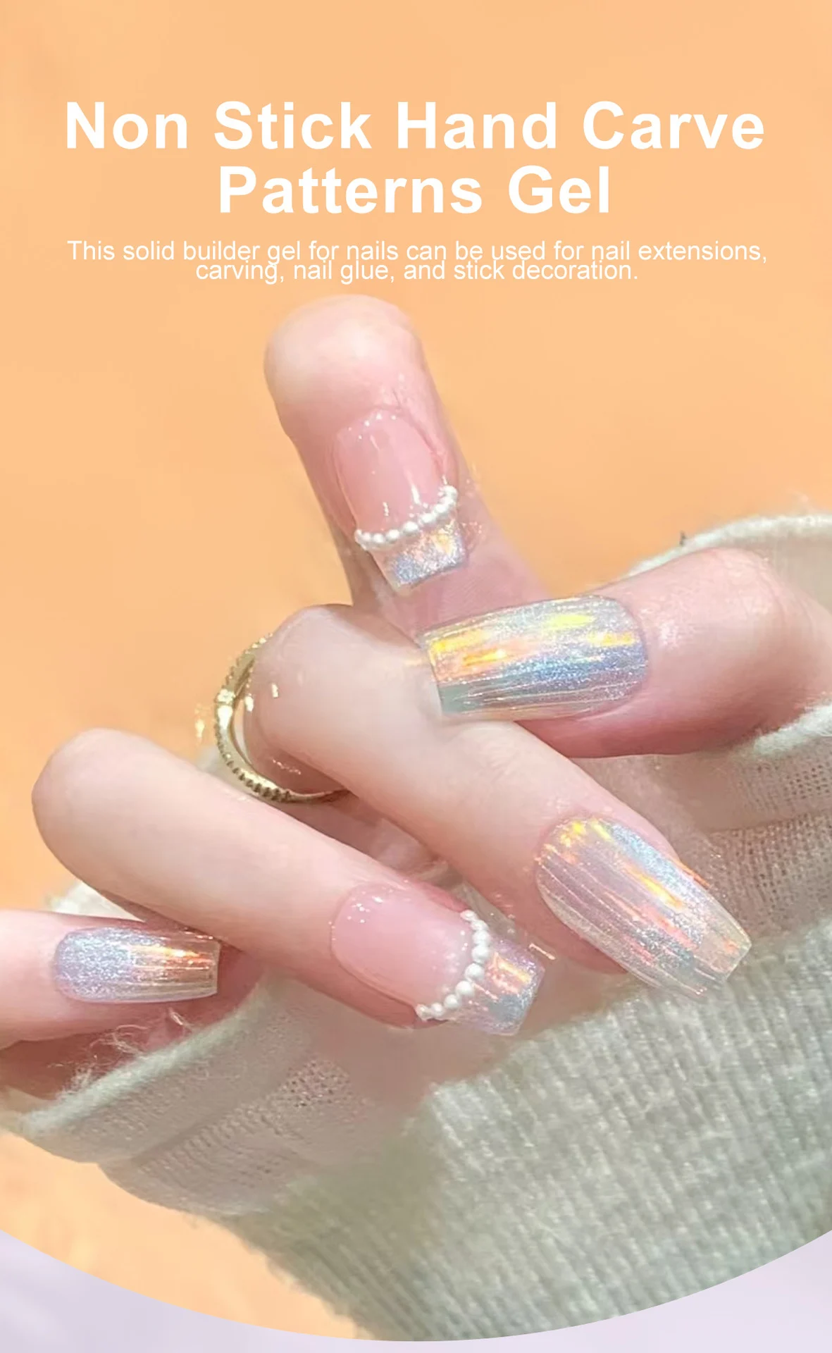 LIMEGIRL Solid Builder Gel Non-Stick Hand Extension Kit for 3D Carving & Molding (5g) 1 limegirl solid builder gel 3d carving nail extension spu898089898077 desc 1