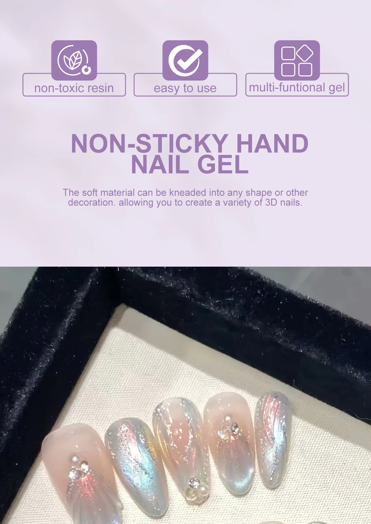 LIMEGIRL Solid Builder Gel Non-Stick Hand Extension Kit for 3D Carving & Molding (5g) 2 limegirl solid builder gel 3d carving nail extension spu898089898077 desc 2