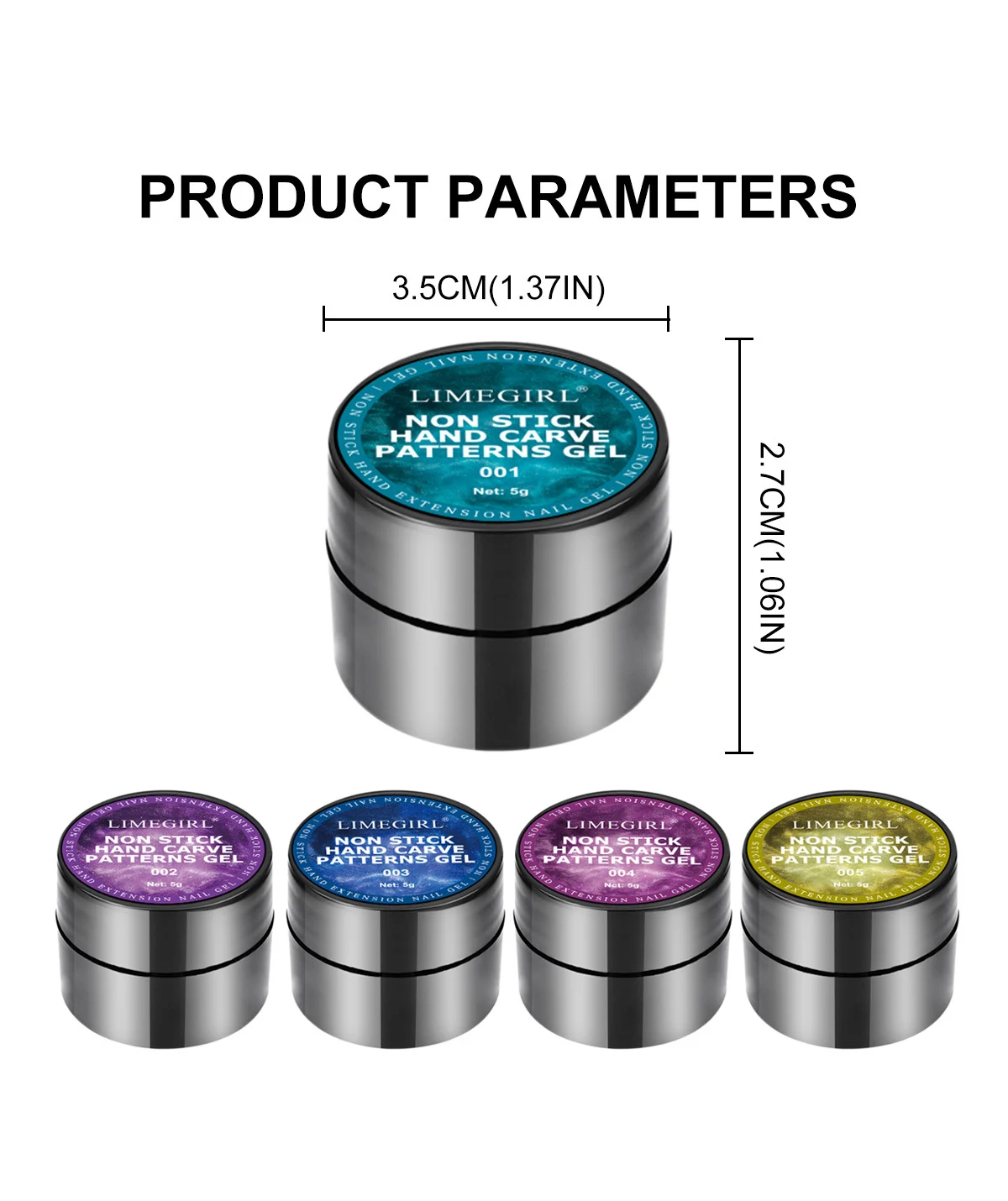 LIMEGIRL Solid Builder Gel Non-Stick Hand Extension Kit for 3D Carving & Molding (5g) 9 limegirl solid builder gel 3d carving nail extension spu898089898077 desc 9