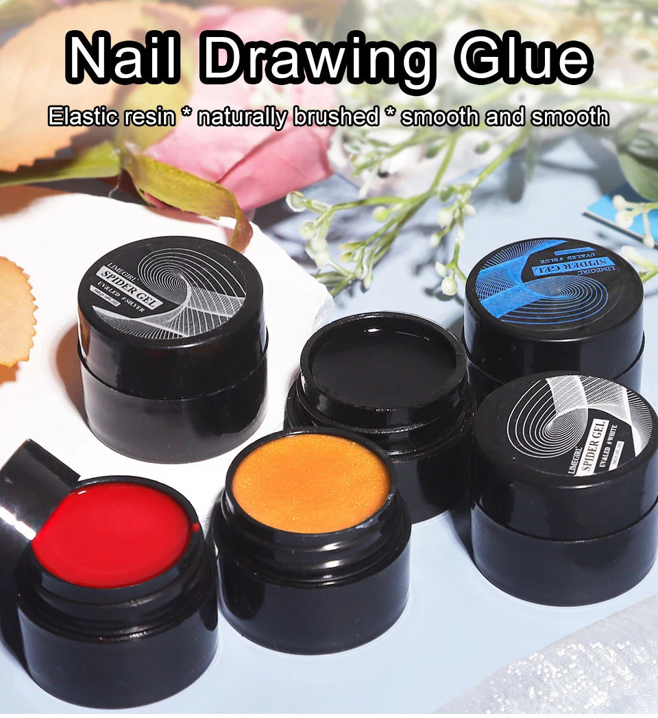 Spider Gel Nail Art Wire Polish - Limegirl High Elasticity 3D Drawing Gel for Creative Lines & DIY Manicure Design (5ml) 1 limegirl spider gel nail art wire polish spu803182650104 desc 1