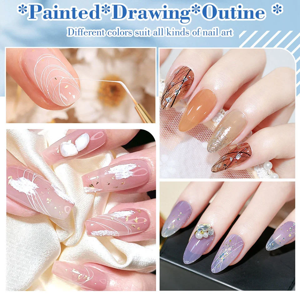 Spider Gel Nail Art Wire Polish - Limegirl High Elasticity 3D Drawing Gel for Creative Lines & DIY Manicure Design (5ml) 6 limegirl spider gel nail art wire polish spu803182650104 desc 6