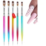 Nail Art Brush Set Dual Ended 5pcs Spu827555817651 6