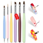 Nail Art Brushes Set 6pcs Liner Gel Spu826365843408 2