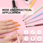 Nail Art Brushes Set 6pcs Liner Gel Spu826365843408 3