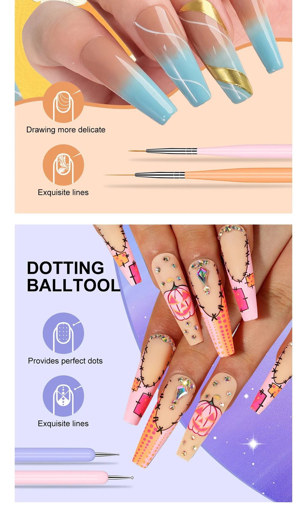 nail art brushes set 6pcs liner gel spu826365843408 desc 8