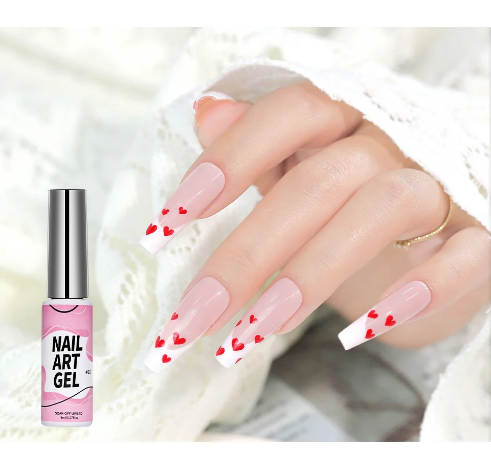 Nail Art Gel Liner Set Limegirl 12 Colors High Saturation Painting Spider Gel for DIY Manicure Designs 23 nail art gel liner set limegirl spu1011151379192 desc 23