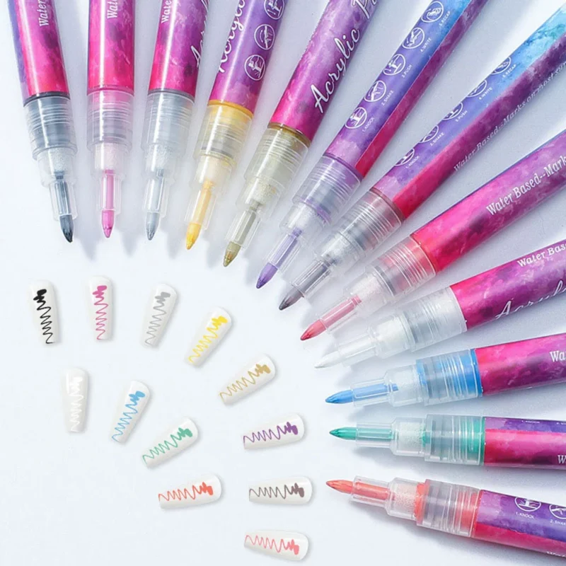 Nail Art Graffiti Pens 12 Colors Spu1014623491115 2