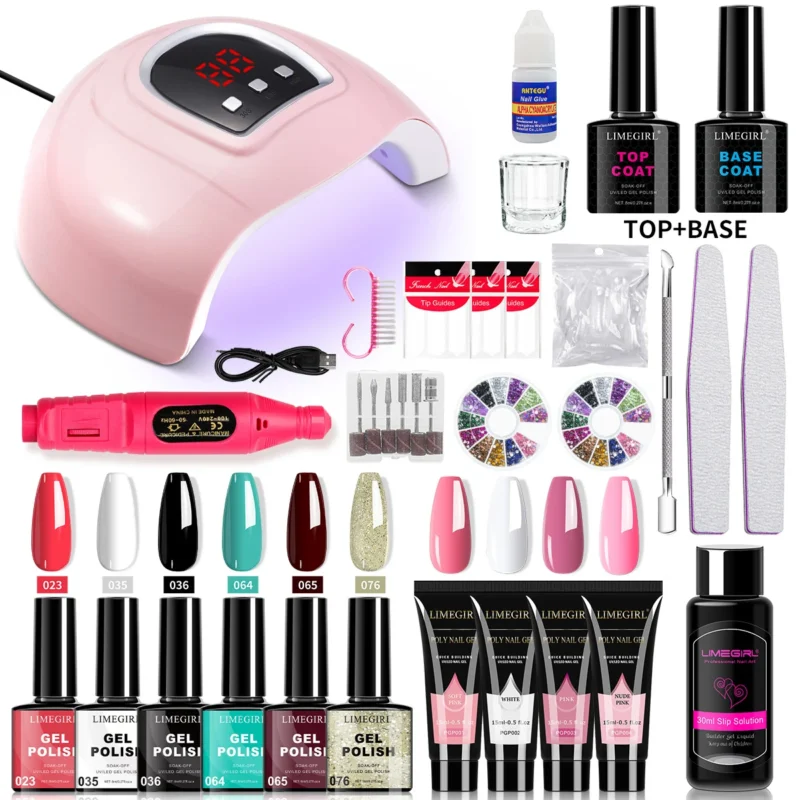 Nail Art Kit Uv Lamp Gel Polish Set Spu1010389256901 3