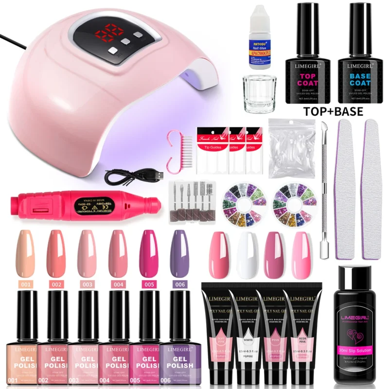 Nail Art Kit Uv Lamp Gel Polish Set Spu1010389256901 4