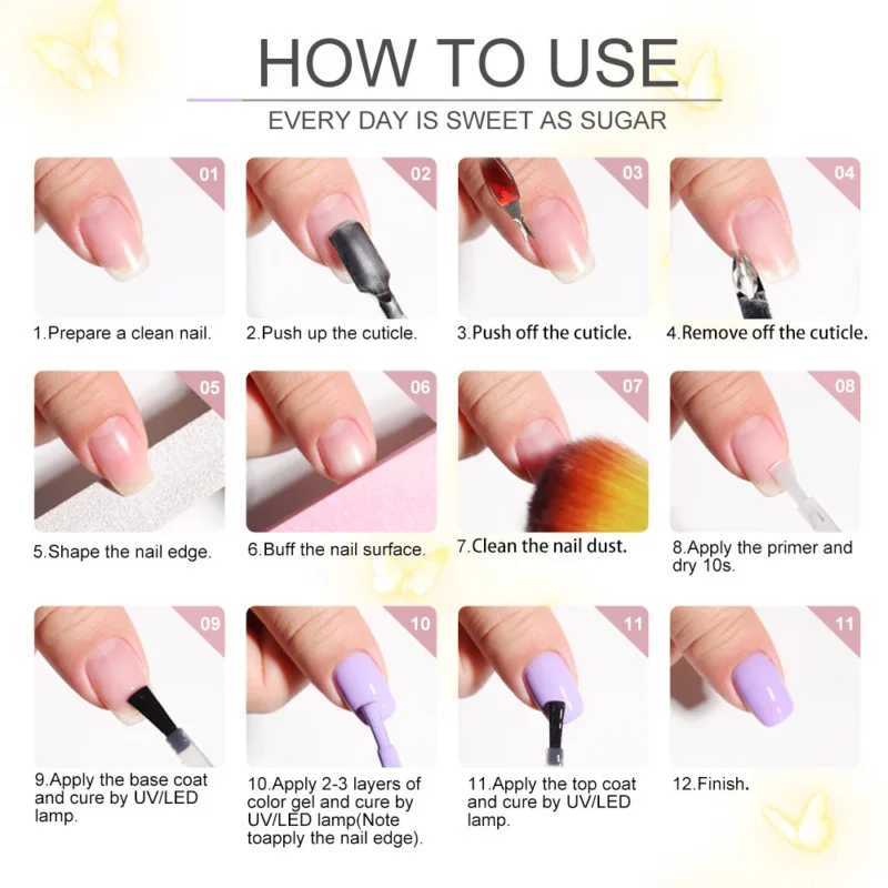 Nail Art Starter Kit Uv Lamp Set Spu895520515445 4