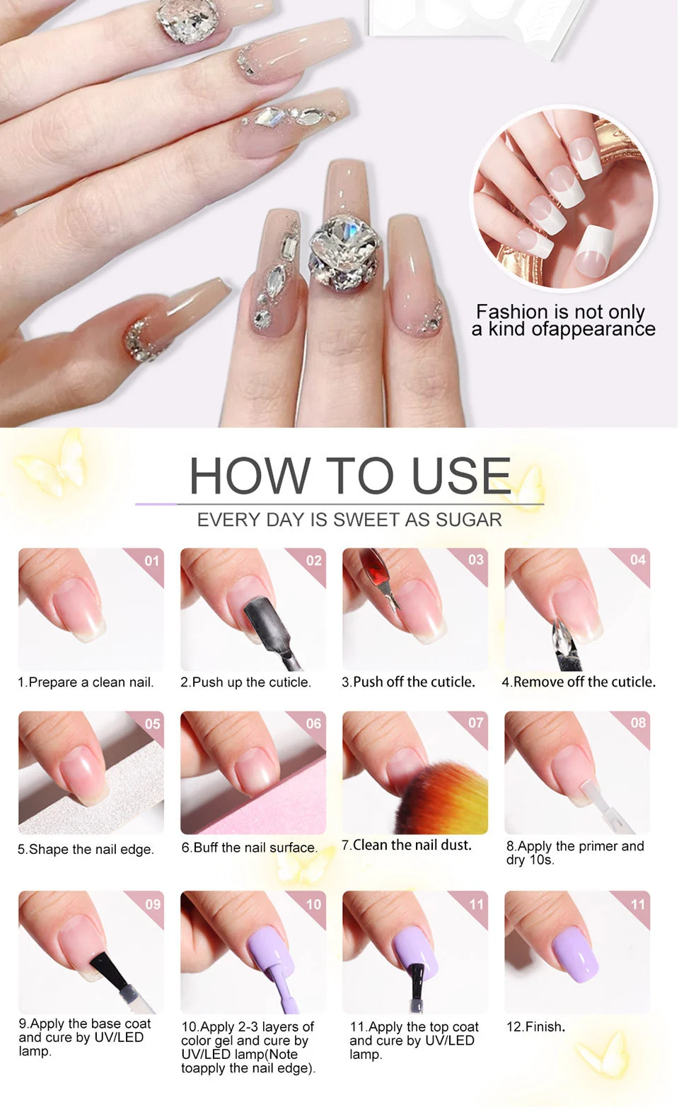 nail art starter kit uv lamp set spu895520515445 desc 7