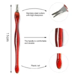 Nail Art Tool Kit Professional Manicure Set - Cuticle Pusher, Silicone Stamper, Tweezers & Cat Eye Magnet