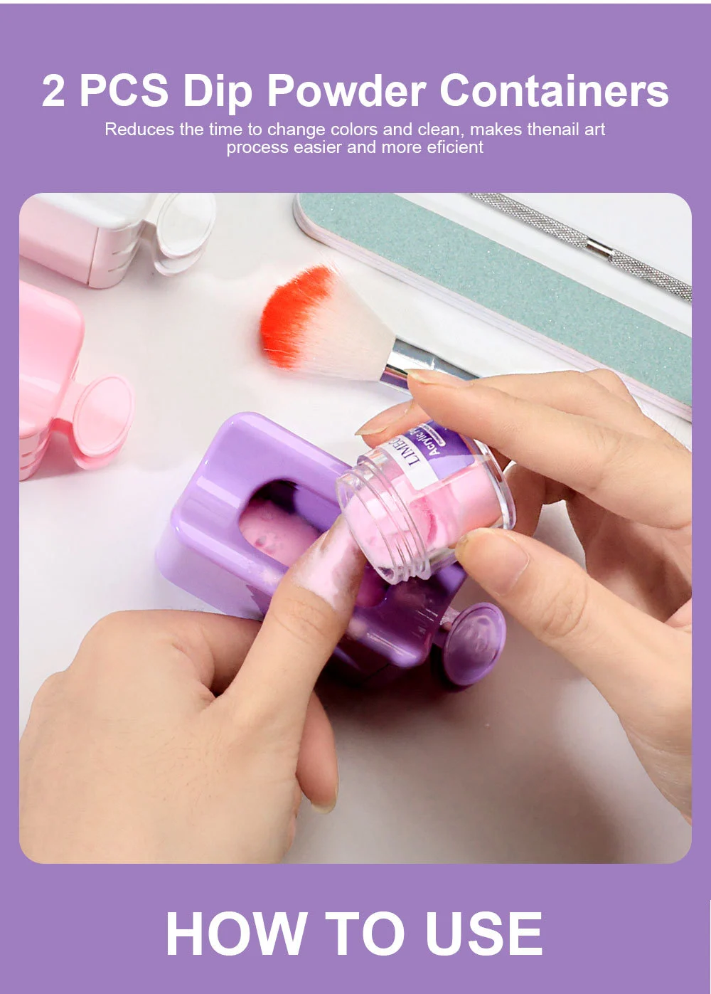 Nail Dip Powder Recycling Tray System - Professional Manicure Tool Set for Glitter and Pigment Storage 2 nail dip powder recycling tray system spu838481656661 desc 2