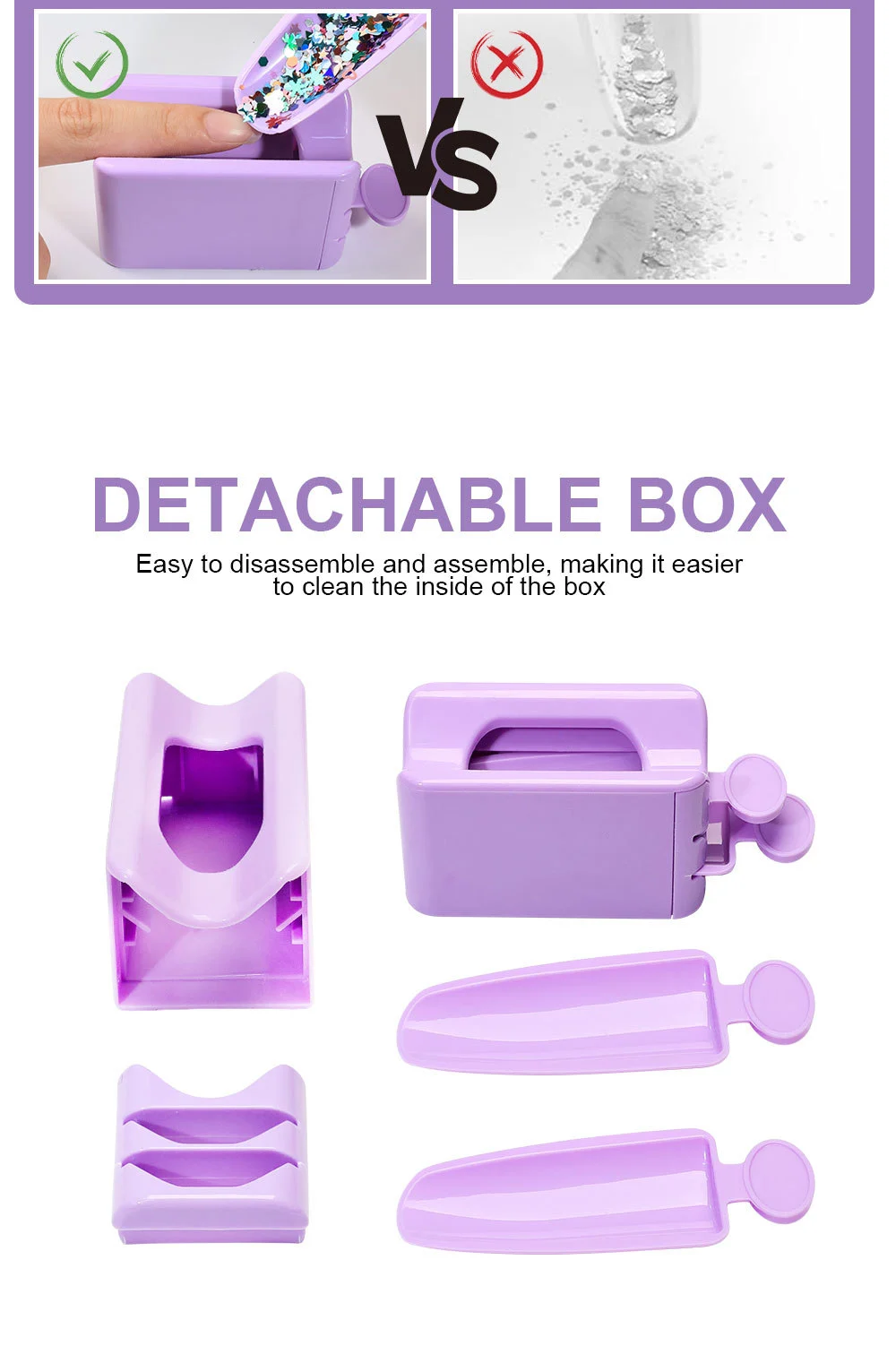 Nail Dip Powder Recycling Tray System - Professional Manicure Tool Set for Glitter and Pigment Storage 4 nail dip powder recycling tray system spu838481656661 desc 4