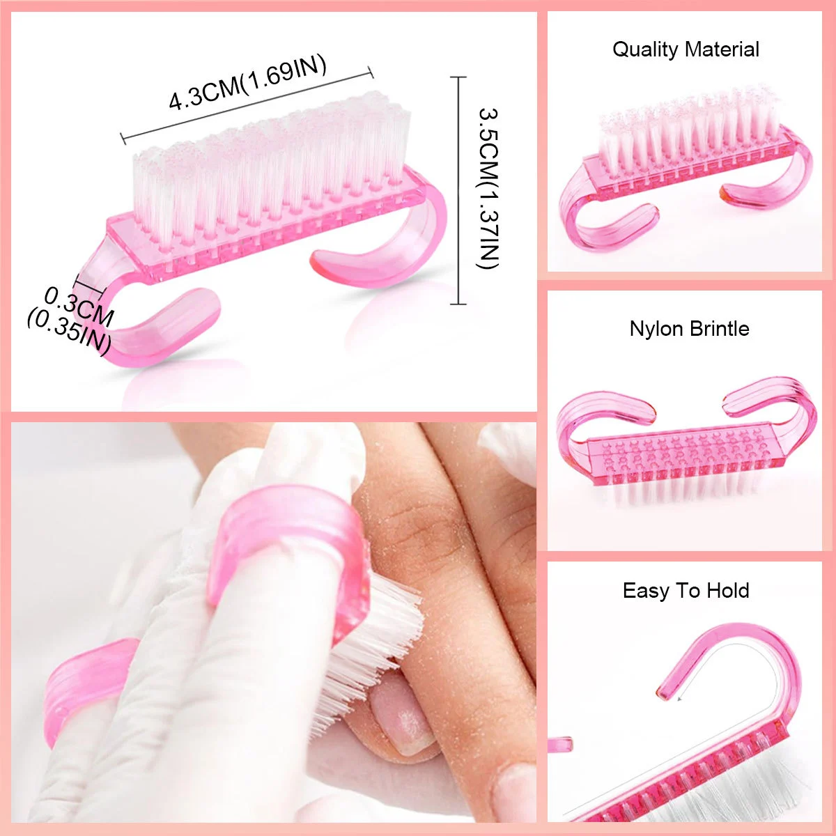 Nail Dust Brush for Acrylic Nails Cleaning Soft Bristle Manicure Tool 1 nail dust brush manicure cleaner spu997084070029 desc 1