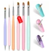 6pcs Macaron Light Color UV Gel Brushes