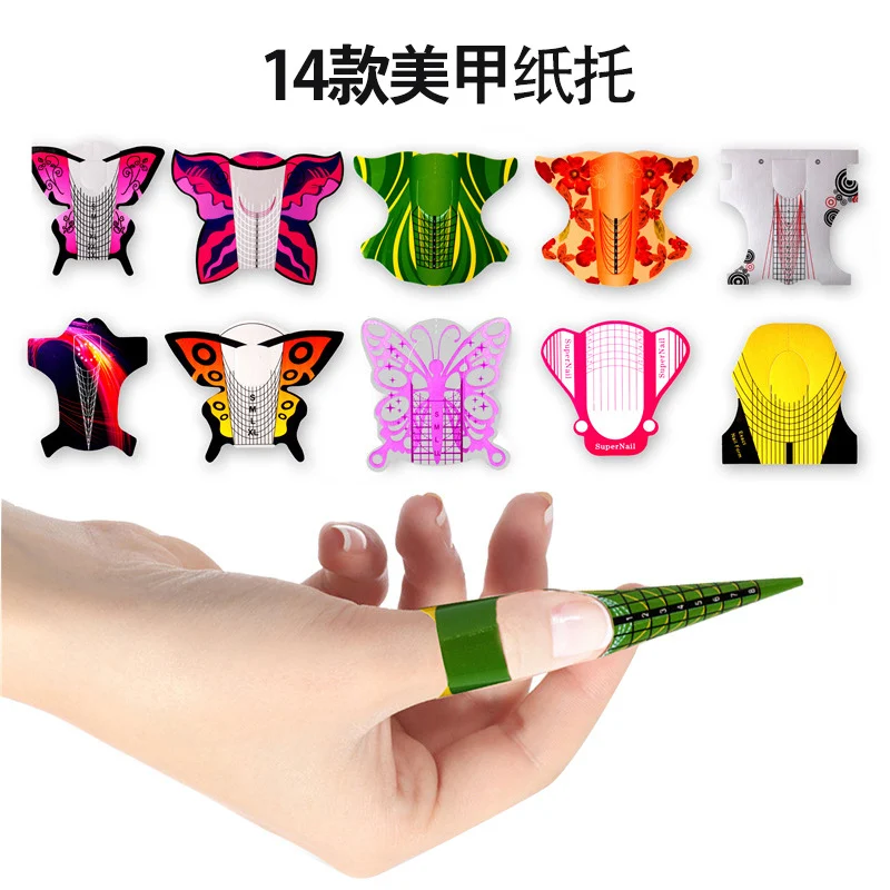 Nail Extension Forms for Acrylic UV Gel Professional Manicure Guide Stickers 20Pcs