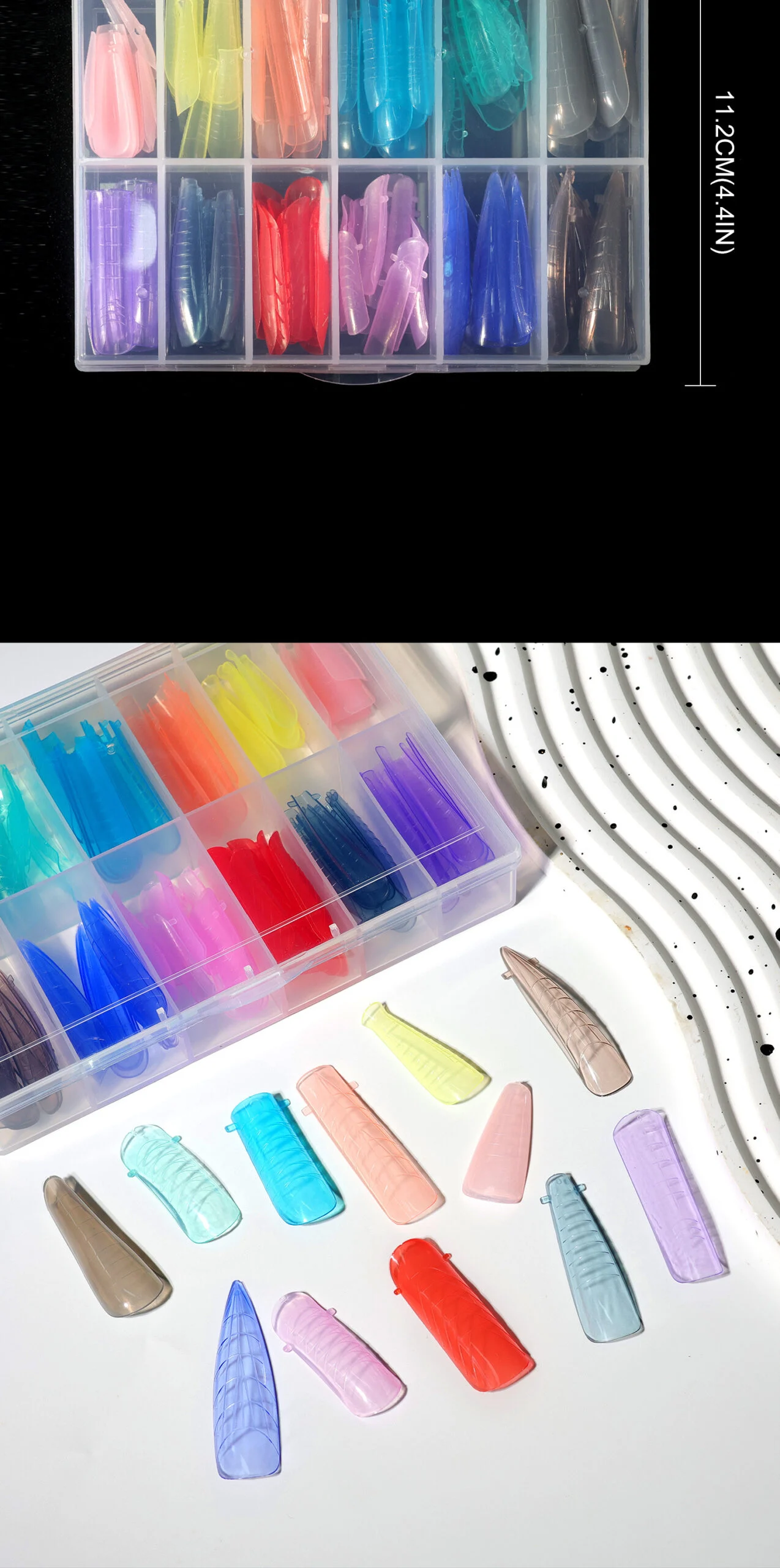 Nail Extension Forms Set 144pcs Reusable Dual Molds with Press-on Nail Remover and Glue Kit 5 nail extension forms molds set spu1001278470249 desc 5 scaled