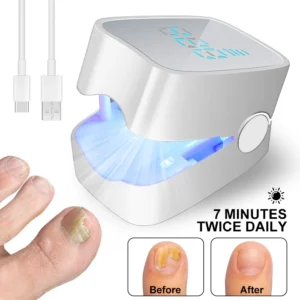 Nail Fungus Laser Treatment Device for Fingernail and Toenail Cleaning, Portable Rechargeable 7-Minute Home Use Therapy Lamp