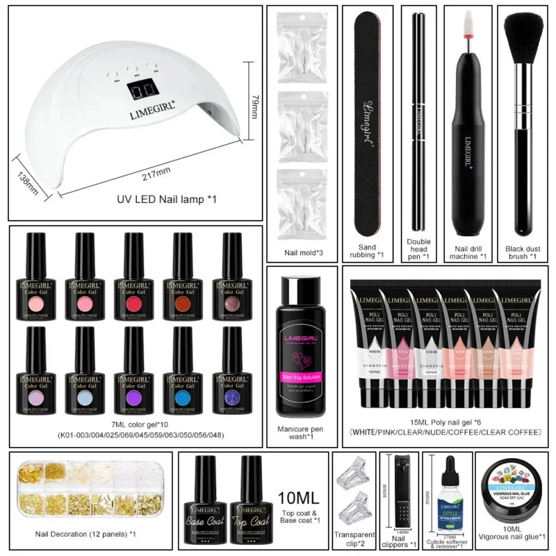 Nail Gel Polish Kit Poly Extension Gel Spu756288155740 5