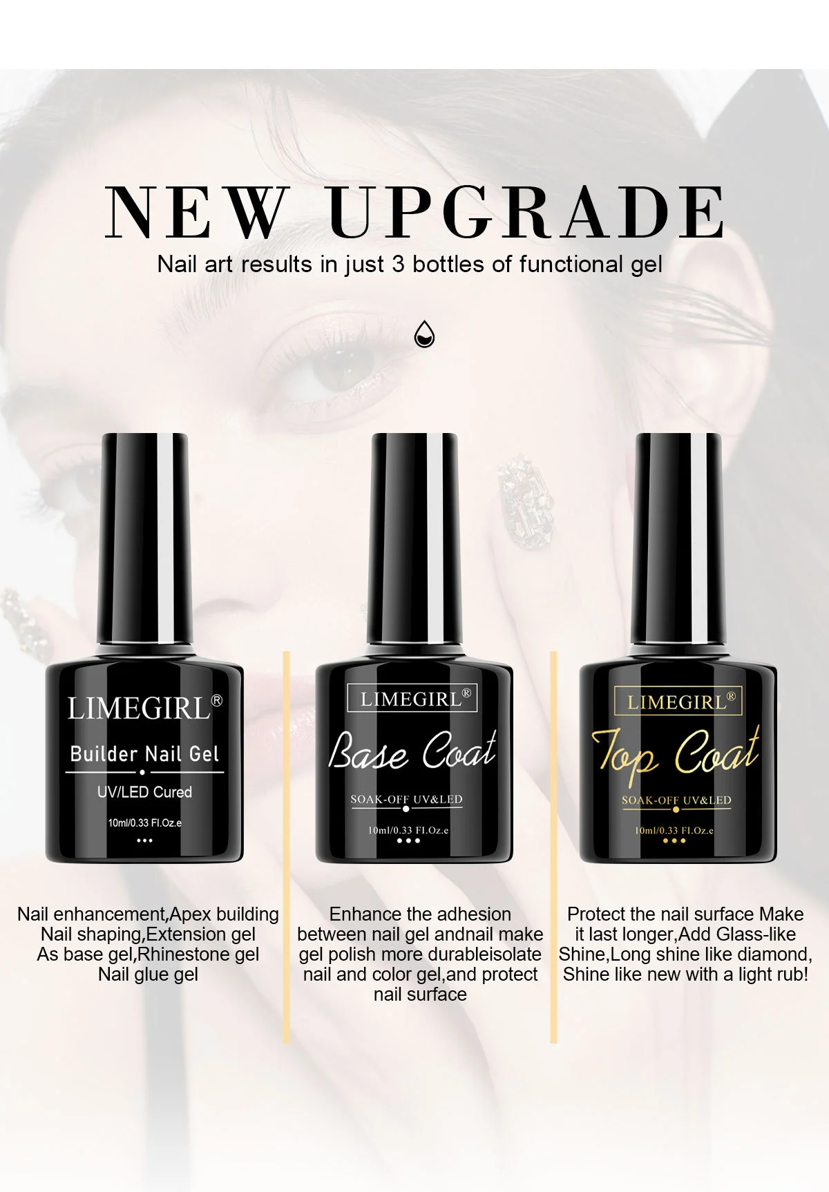 nail gel polish set limegirl 3pcs spu902286097781 desc 25