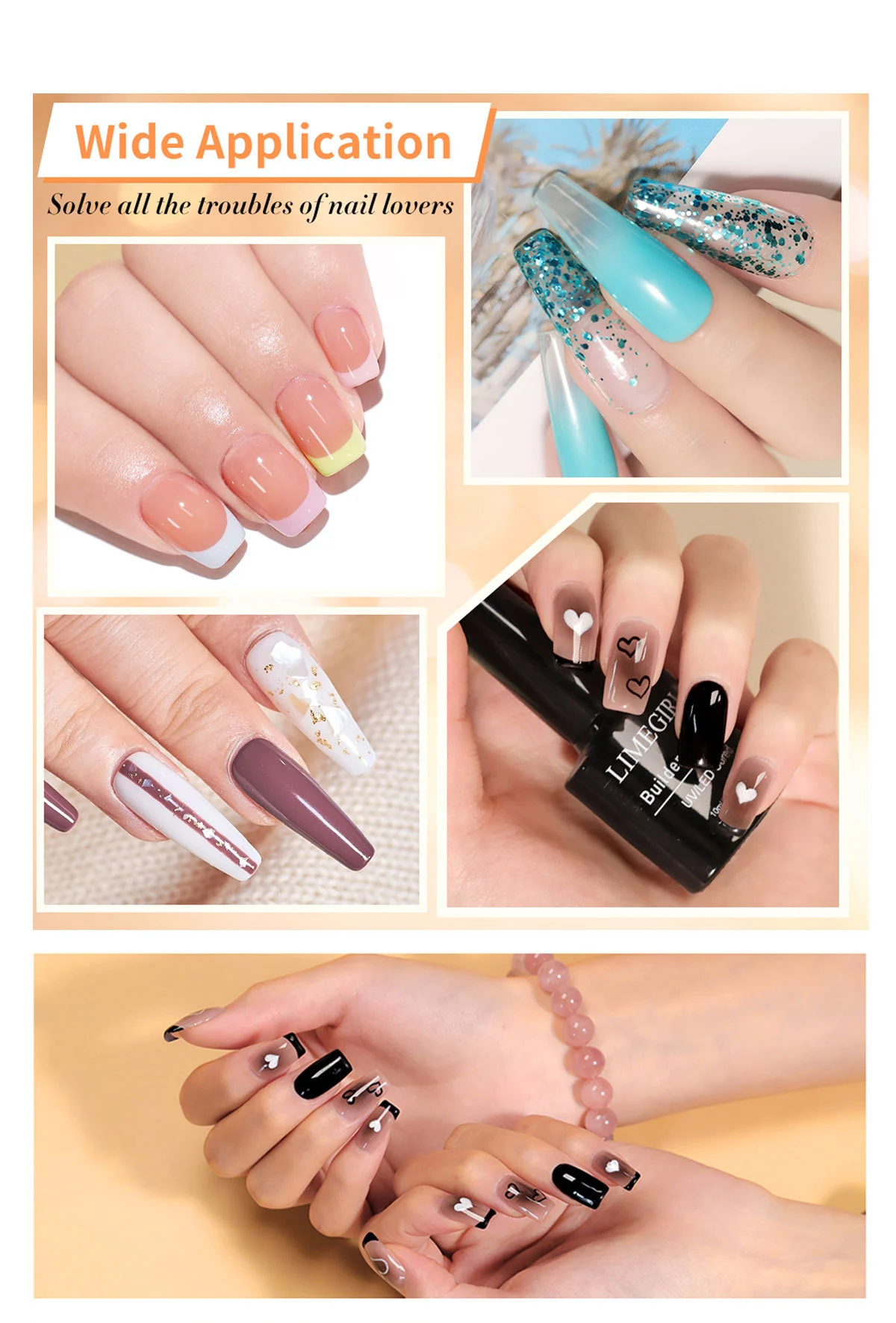 nail gel polish set limegirl 3pcs spu902286097781 desc 32