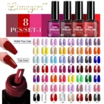 Nail Gel Polish Set Limegirl 8 Colors Spu1000299344949 2