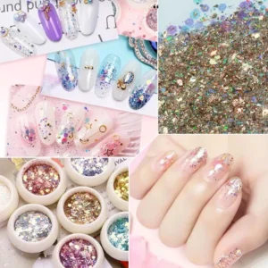 Nail Glitter Powder Irregular Mica Flakes Shimmer Sequins for Manicure Art