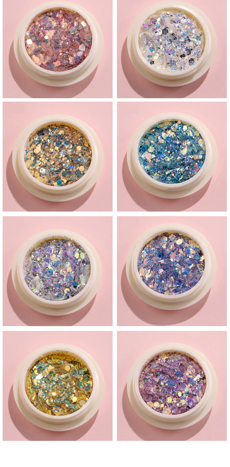 Nail Glitter Powder Irregular Mica Flakes Shimmer Sequins for Manicure Art 7 nail glitter mica flakes powder spu993701059082 desc 7