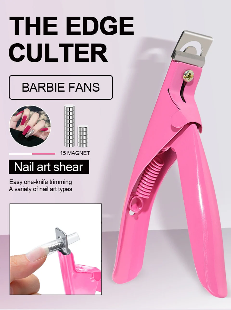 Nail Tip Cutter U-Shaped Professional Acrylic Nail Trimmer for False Extension Styling 1 nail tip cutter u shaped trimmer spu842672340553 desc 1